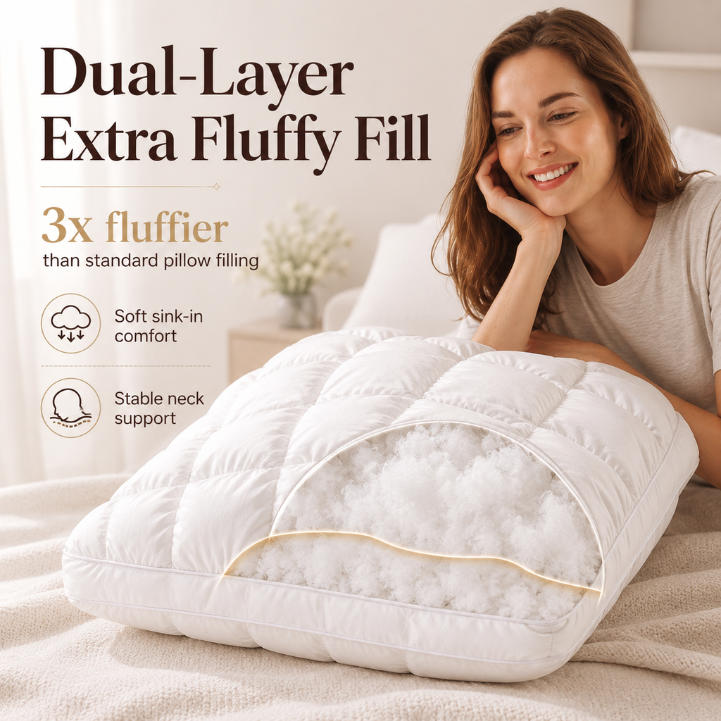 Nuvéa™ Oreiller Orthopédique Premium – Confort Moelleux & Soutien Ergonomique