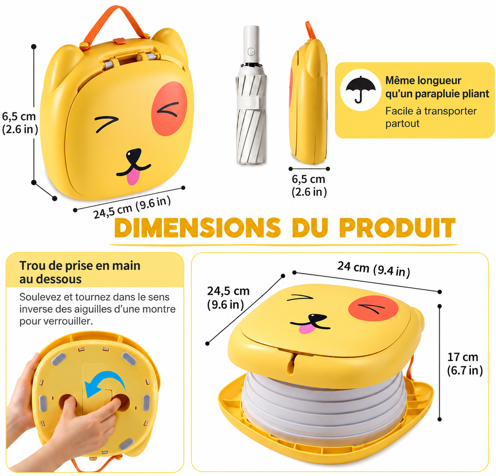 MiniPoti™ – Pot Pliable de Voyage pour Enfant