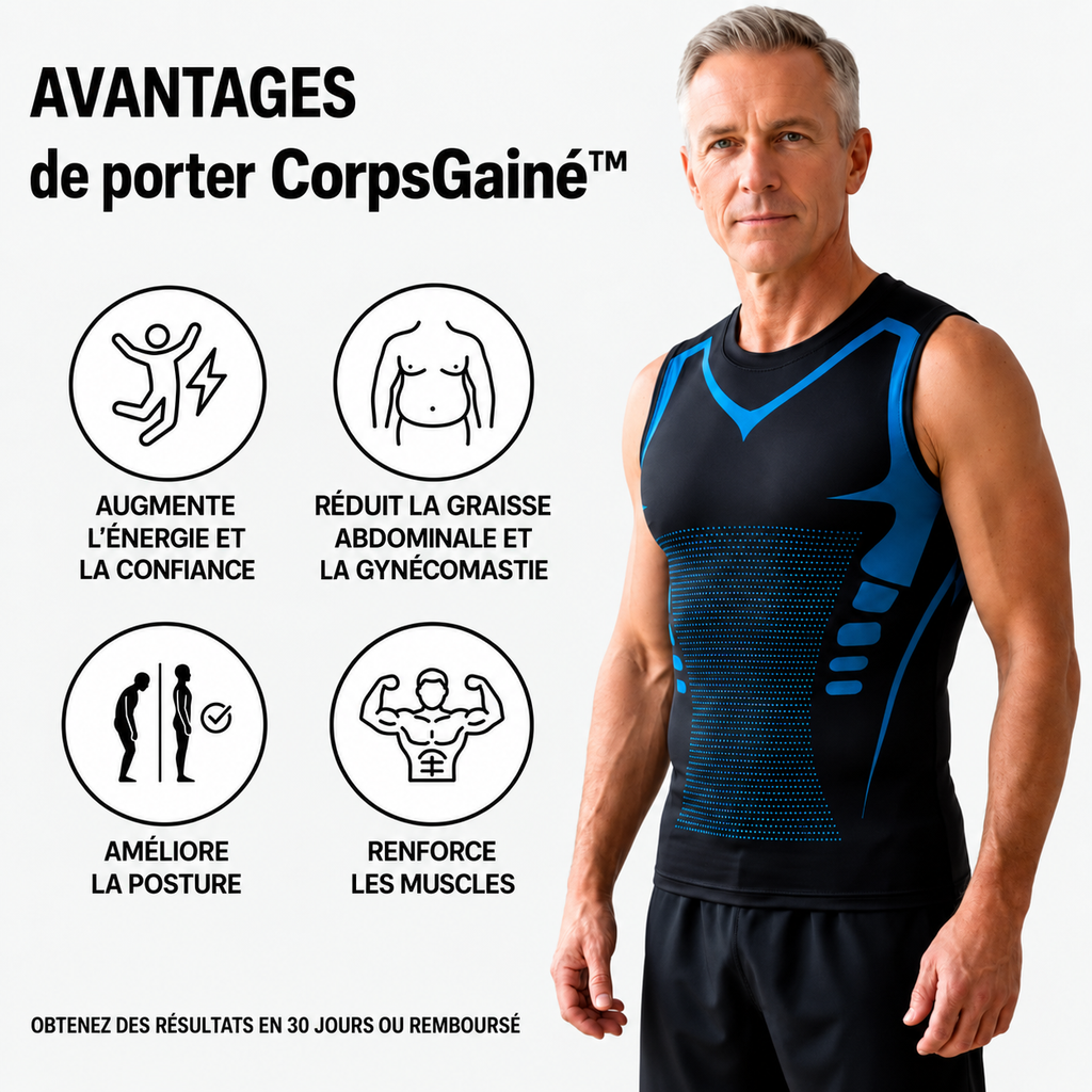 CorpsGainé™ – Débardeur de Compression Sculptant pour Homme