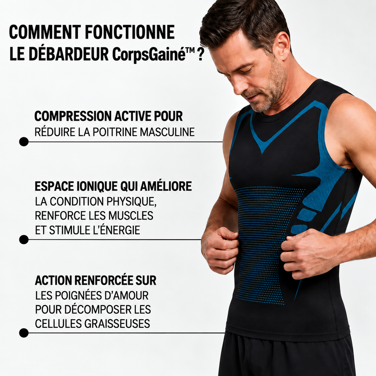 CorpsGainé™ – Débardeur de Compression Sculptant pour Homme