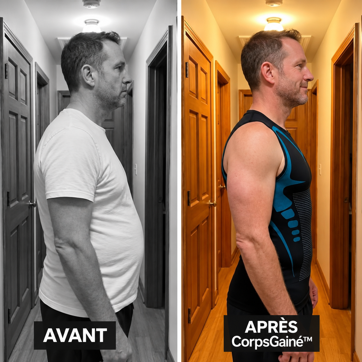 CorpsGainé™ – Débardeur de Compression Sculptant pour Homme