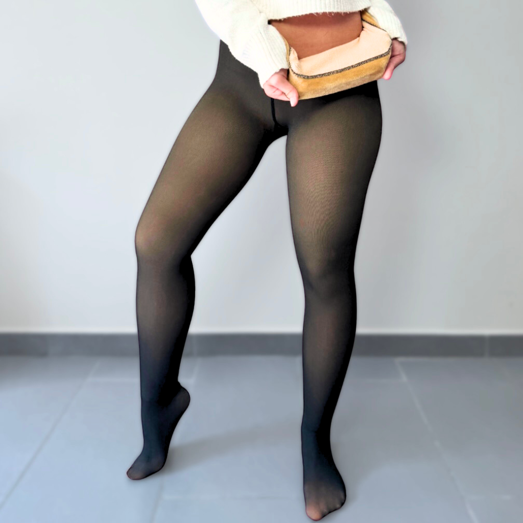 ChaleurSoyeuse™ – Collant Polaire Chaud Effet Peau