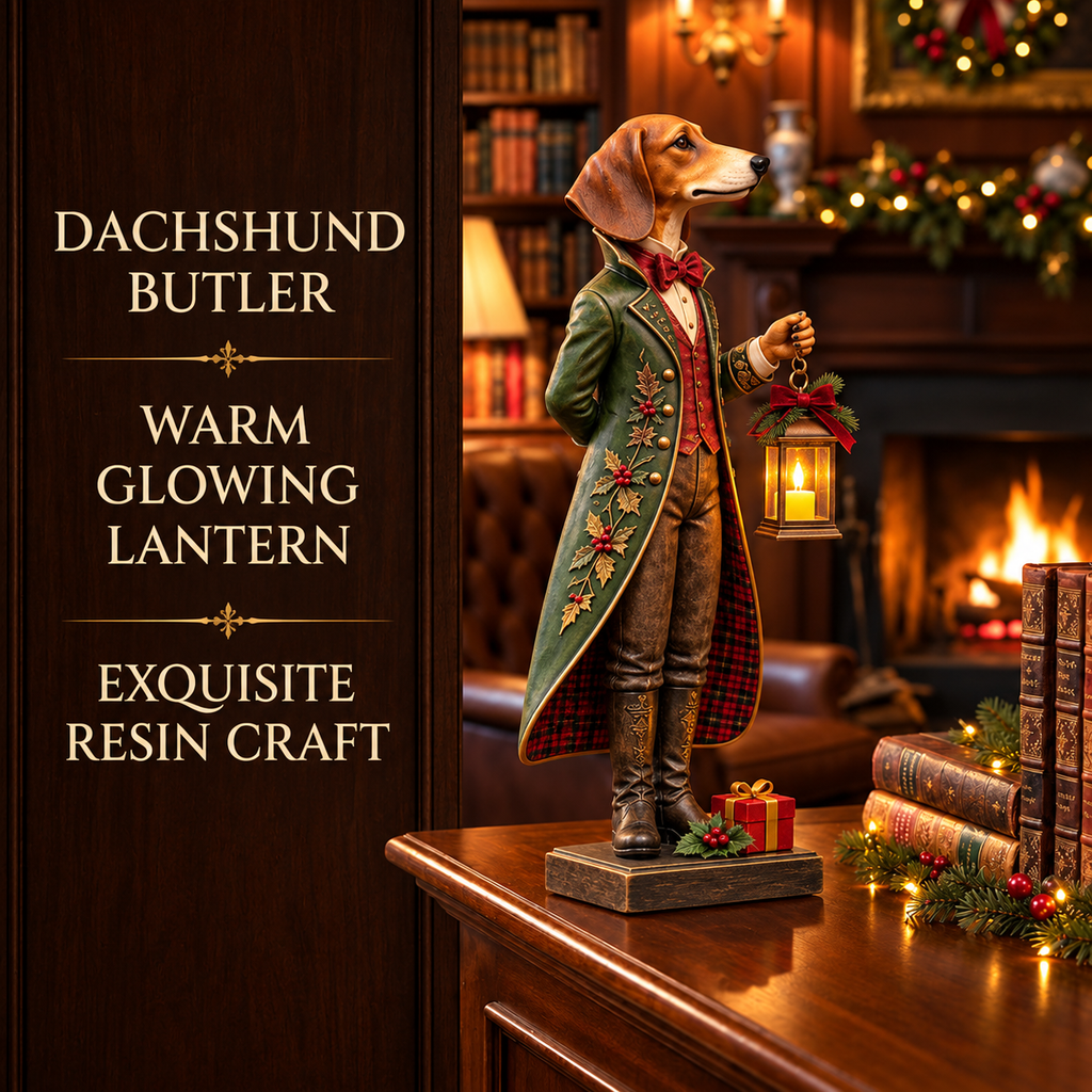 NoëlDandy™ – Teckel Décoratif avec Lanterne Lumineuse