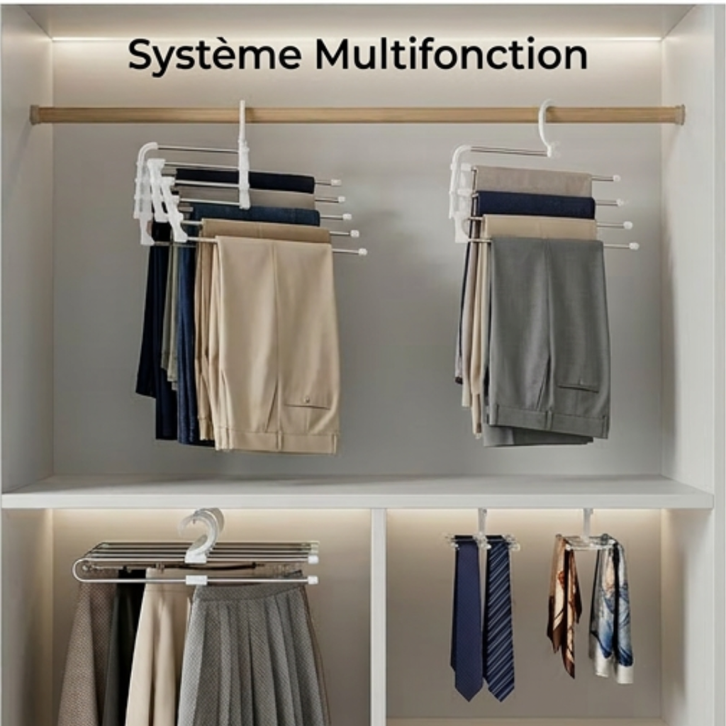 2+2 GRATUIT | SmartHang™ Porte-Pantalons Multifonction