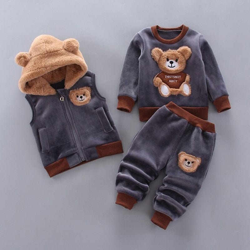 OursonCâlin™ – Ensemble Douillet Trois Pièces pour Enfant