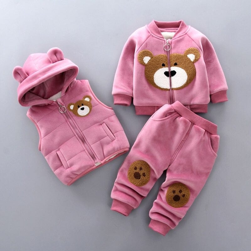 OursonCâlin™ – Ensemble Douillet Trois Pièces pour Enfant