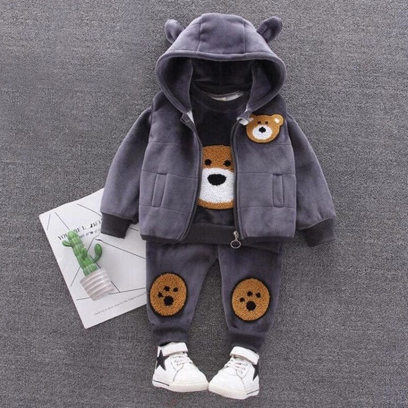 OursonCâlin™ – Ensemble Douillet Trois Pièces pour Enfant