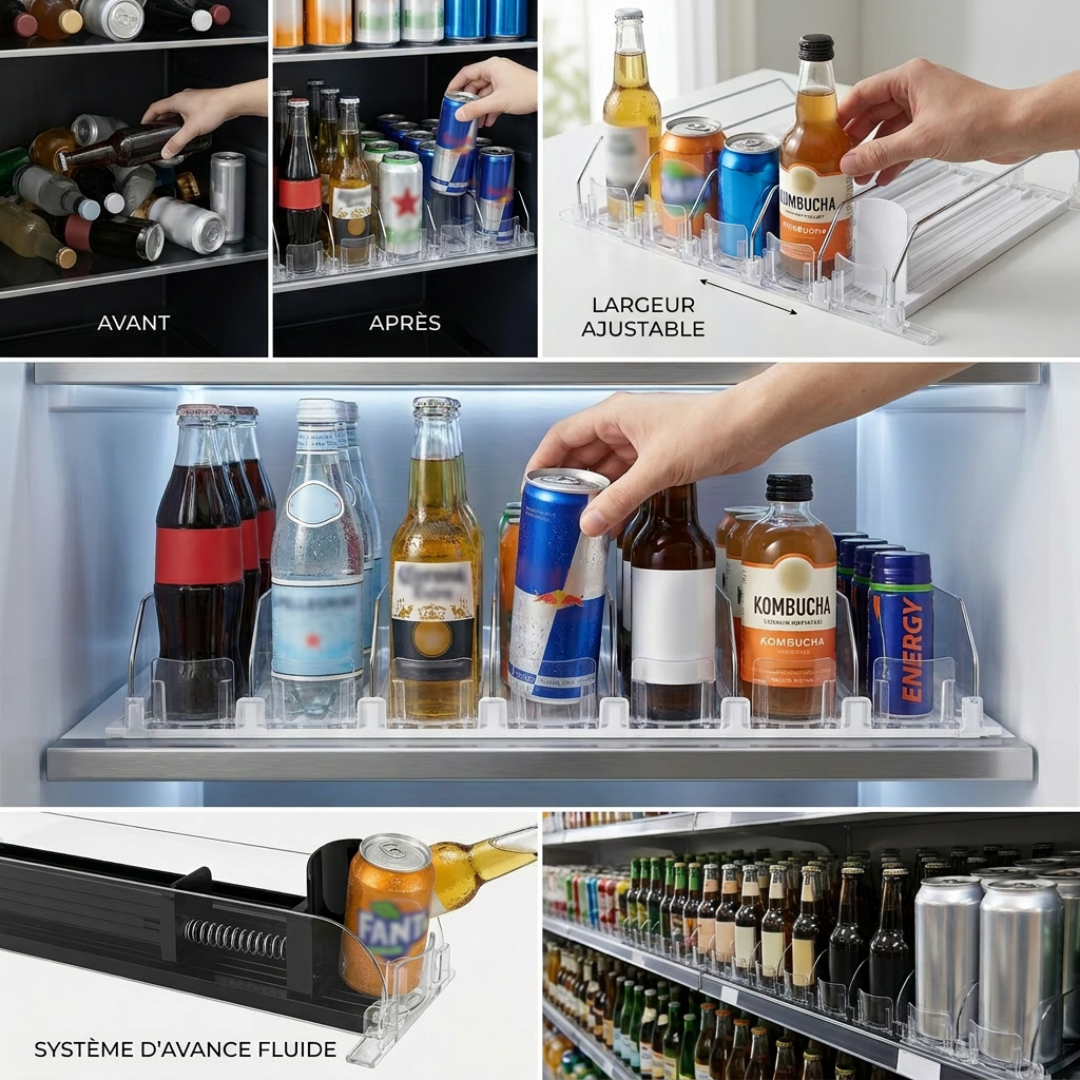 Dernier Jour -50% | CoolPush™ Porte-boissons pour réfrigérateur