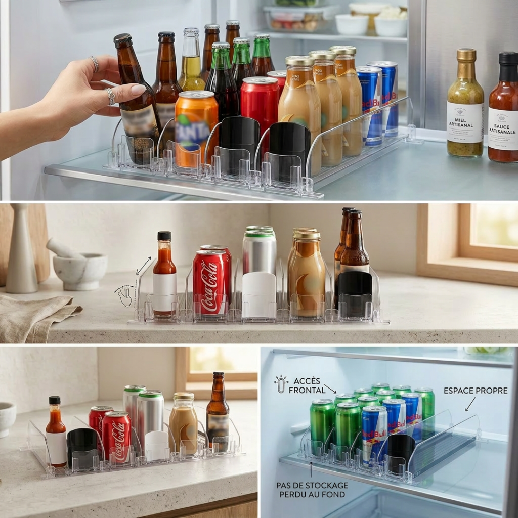 Dernier Jour -50% | CoolPush™ Porte-boissons pour réfrigérateur