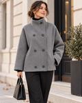 Valérine™ – Veste Élégante à Col Montant pour Femme