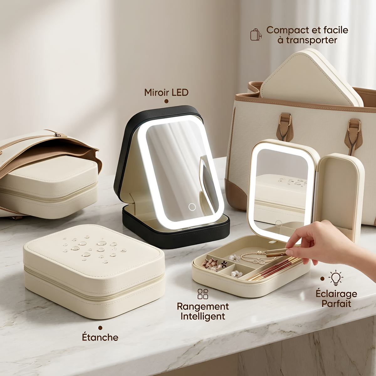 Dernier Jour -50% | GlamCase™ Trousse de Maquillage LED