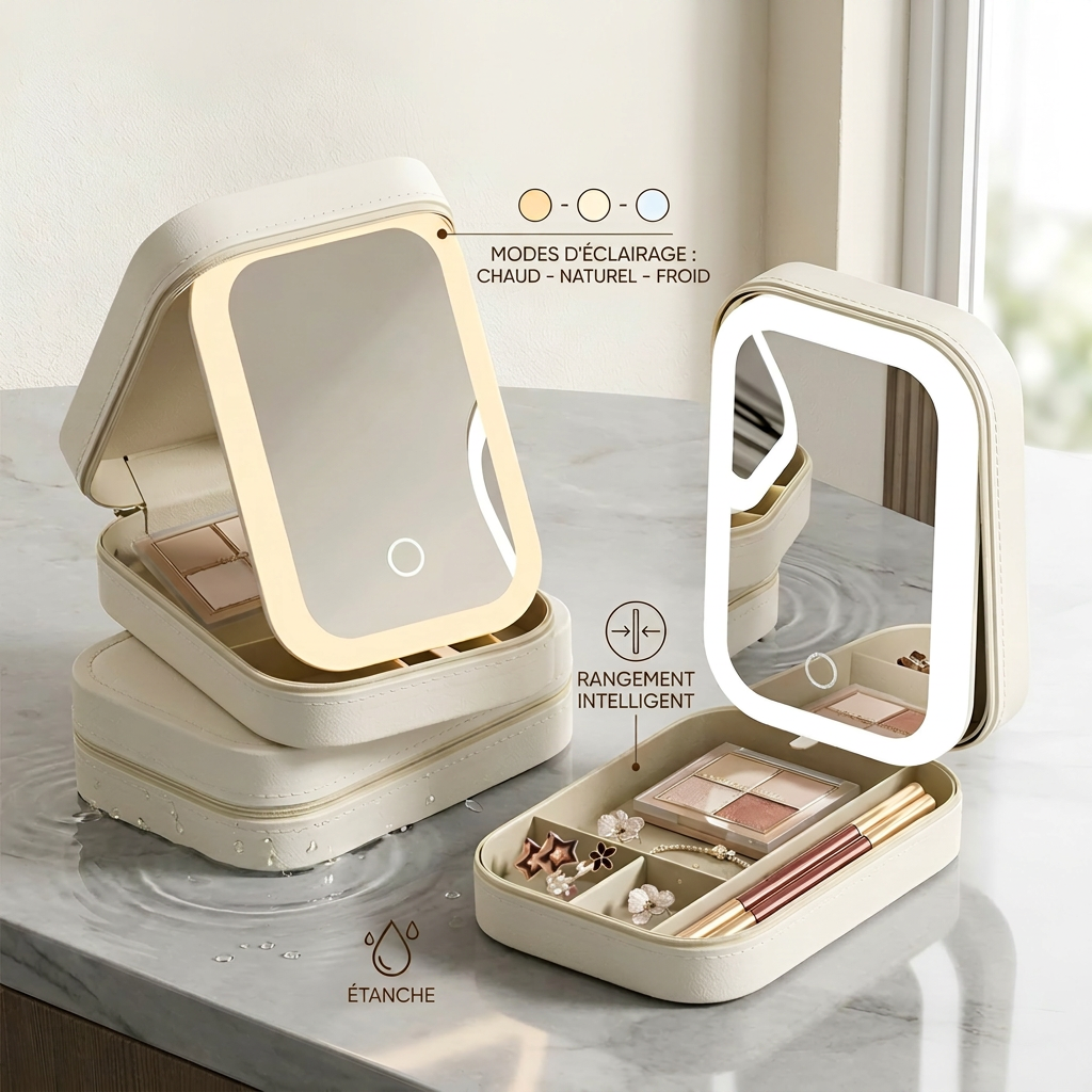Dernier Jour -50% | GlamCase™ Trousse de Maquillage LED
