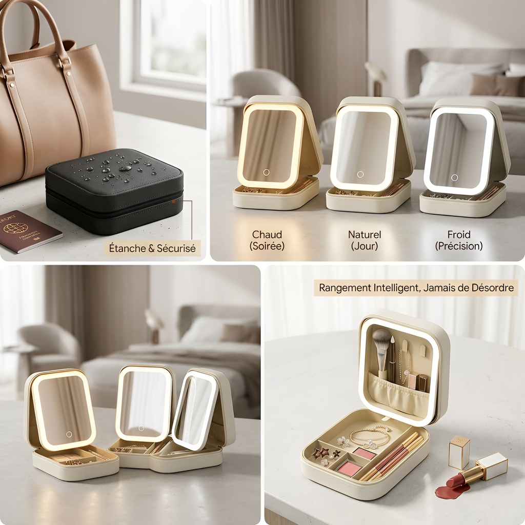 Dernier Jour -50% | GlamCase™ Trousse de Maquillage LED
