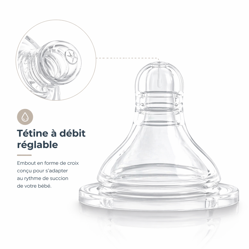 BébéLibre™ – Biberon Anti-Colique Mains Libres