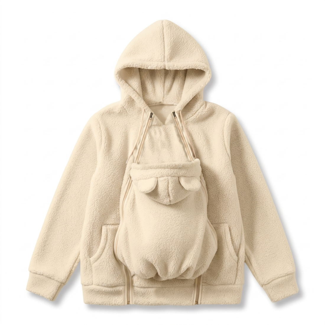 BébéCâlin™ – Sweat Douillet avec Poche Porte-Bébé