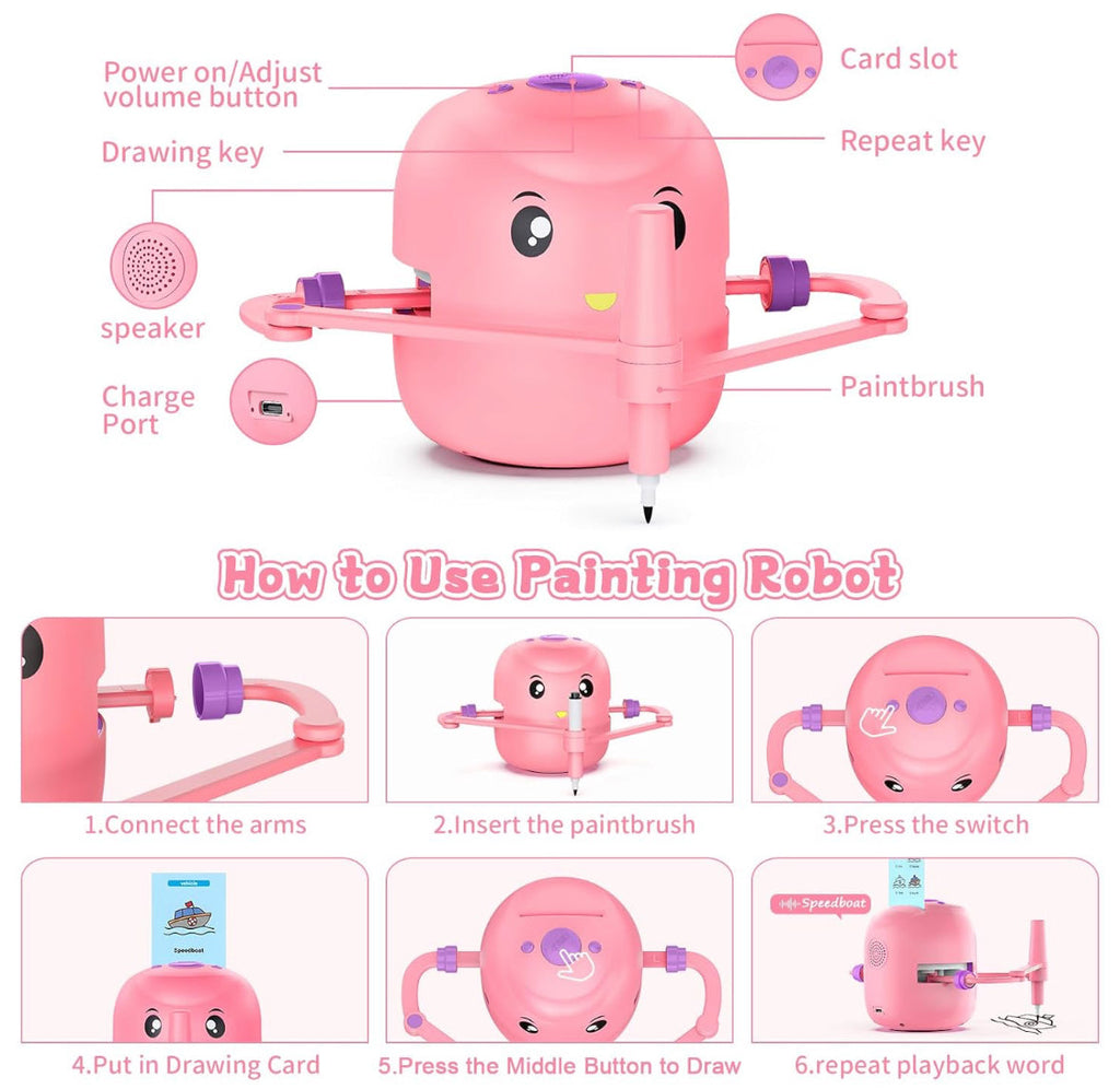 DoodleBot™ Robot Dessinateur Interactif | Apprendre à Dessiner & Développer sa Créativité 🤖🎨