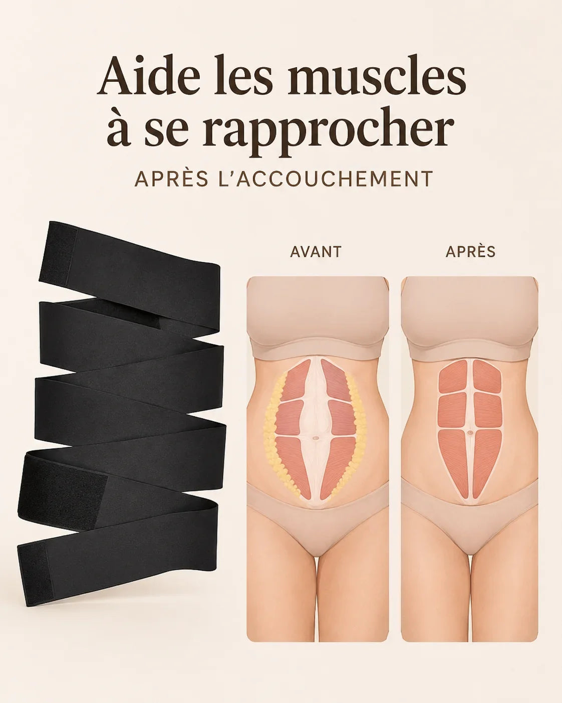 VentreSerein™ – Ceinture de Maintien Post-Partum