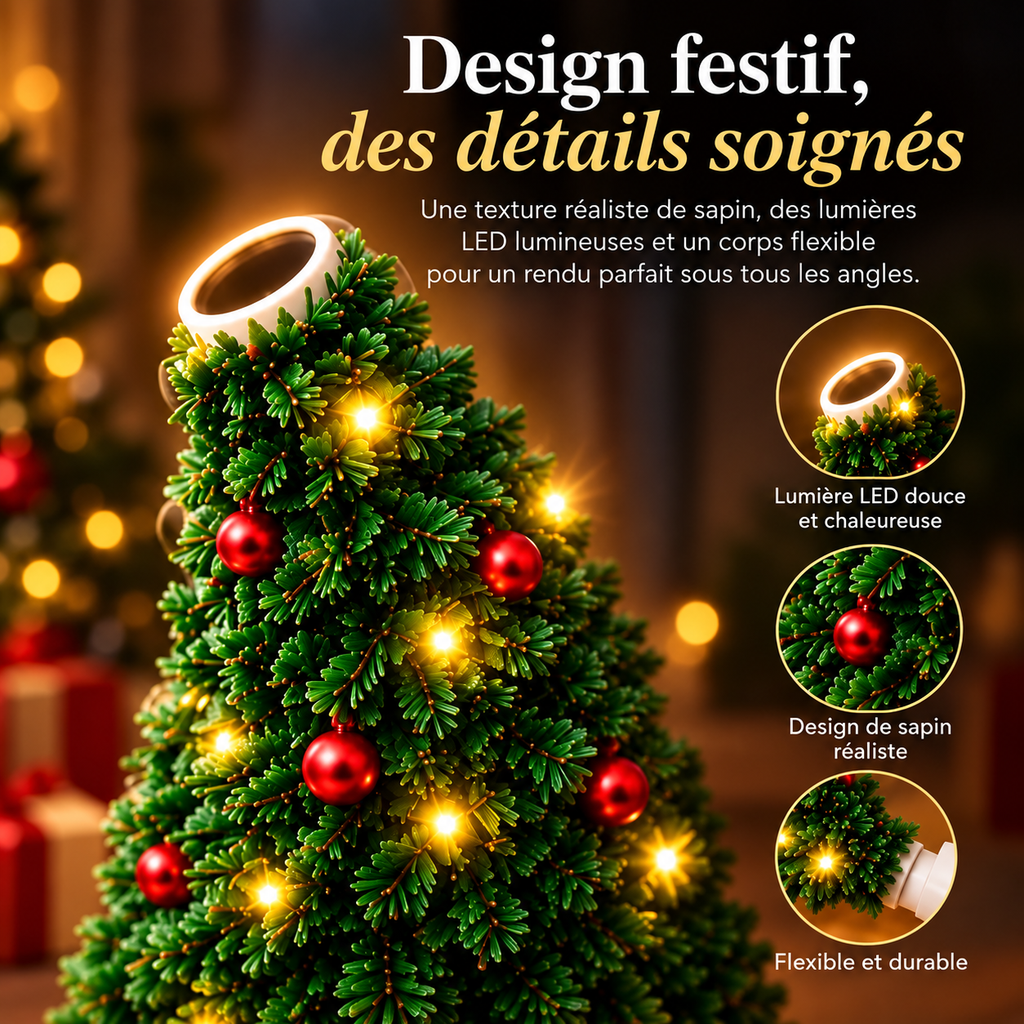 SapinMagie™ – Projecteur de Noël USB à 6 Motifs Lumineux