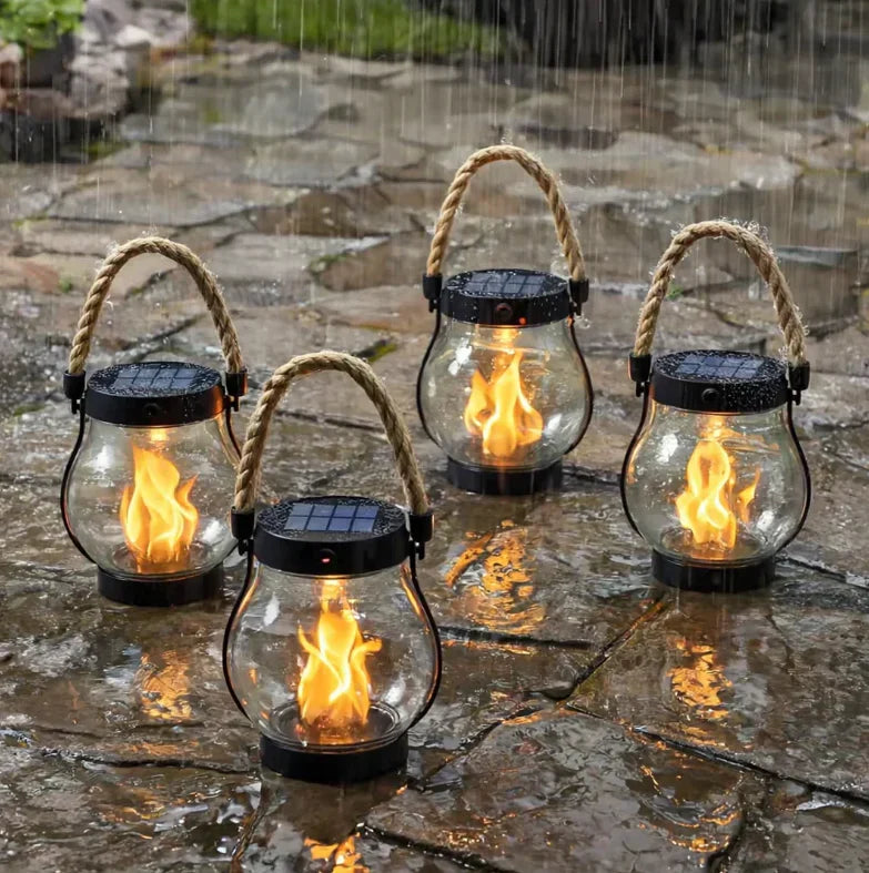 SoleilFlamme™ – Lampe Solaire Décorative Effet Flamme
