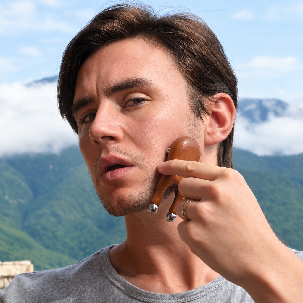 AcupressBois™ – Masseur d’Acupression en Bois et Acier Inoxydable