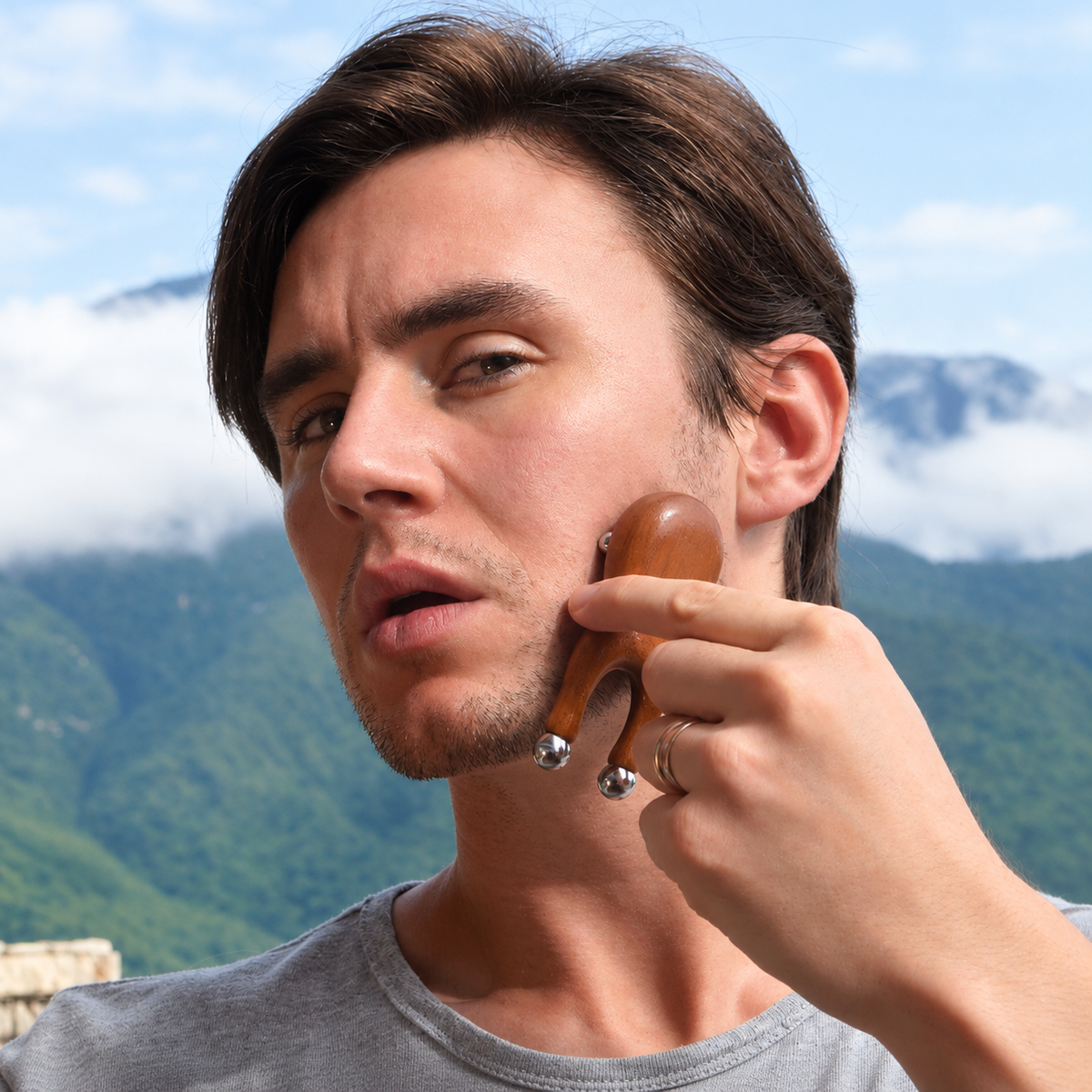 AcupressBois™ – Masseur d’Acupression en Bois et Acier Inoxydable