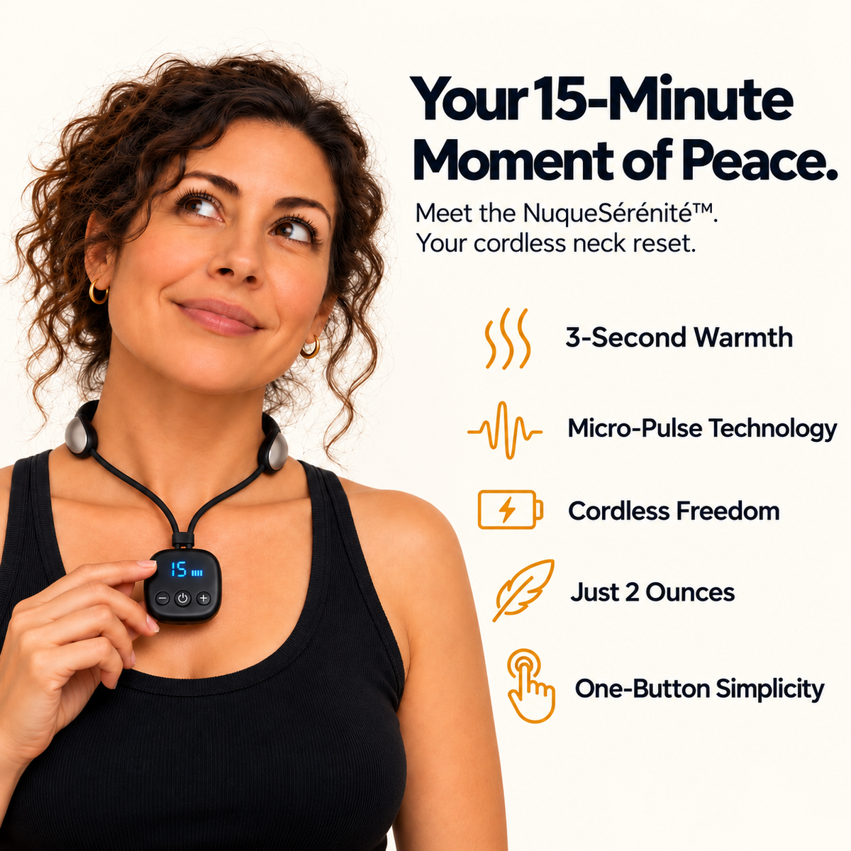 NuqueSérénité™ – Appareil de Massage Cervical Chauffant à Impulsions