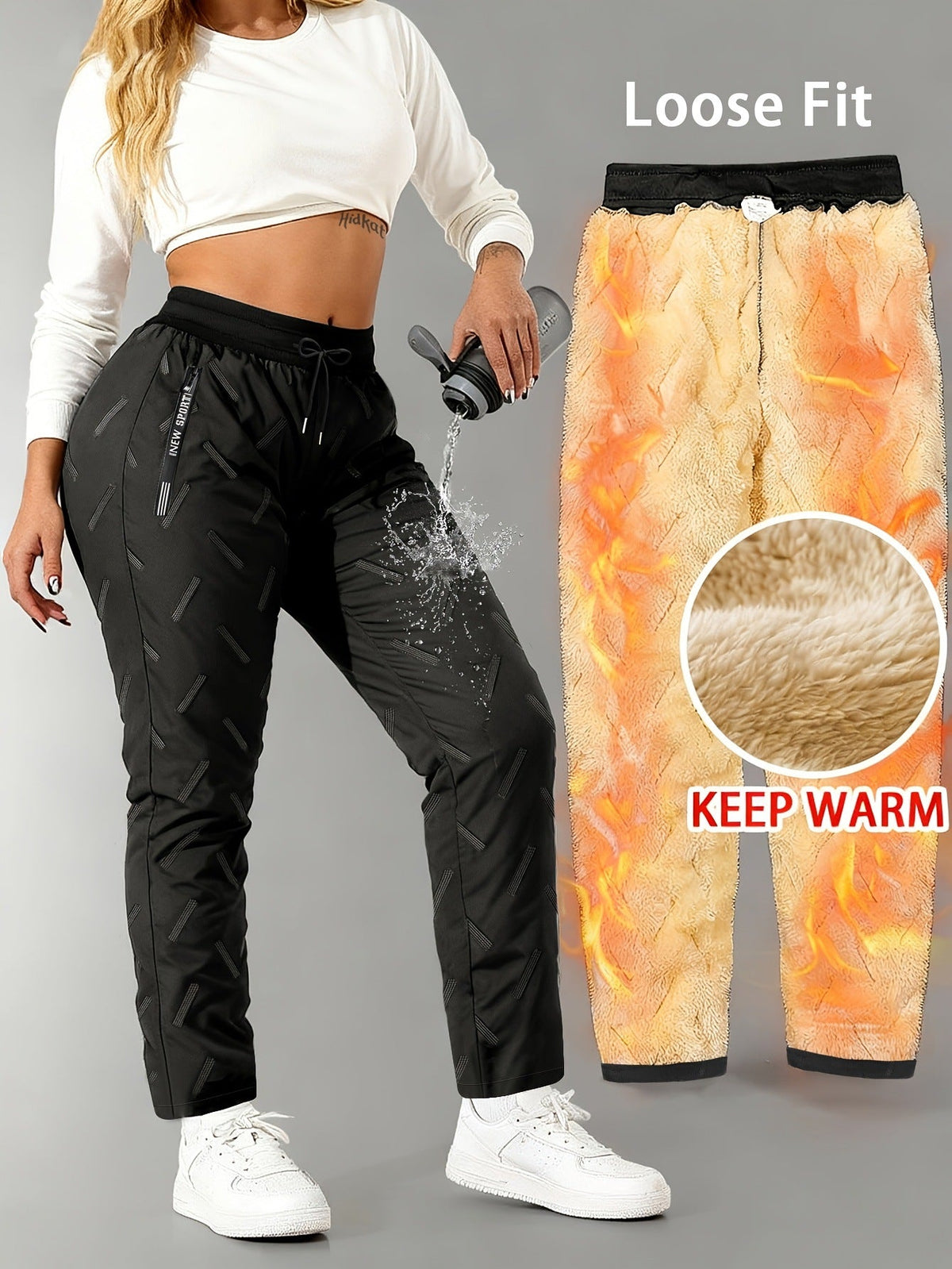 HiverConfort™ – Pantalon Thermique Déperlant Doublé Polaire