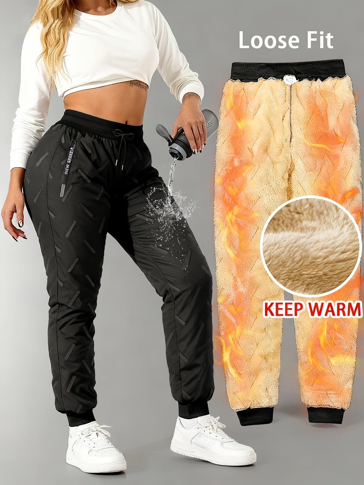 HiverConfort™ – Pantalon Thermique Déperlant Doublé Polaire
