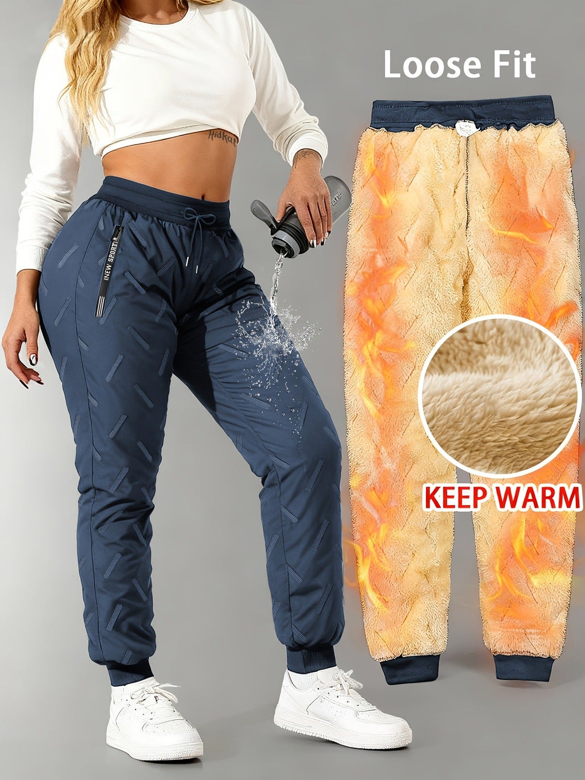 HiverConfort™ – Pantalon Thermique Déperlant Doublé Polaire