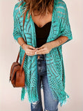 Brisélia™ – Cardigan Bohème Léger à Franges