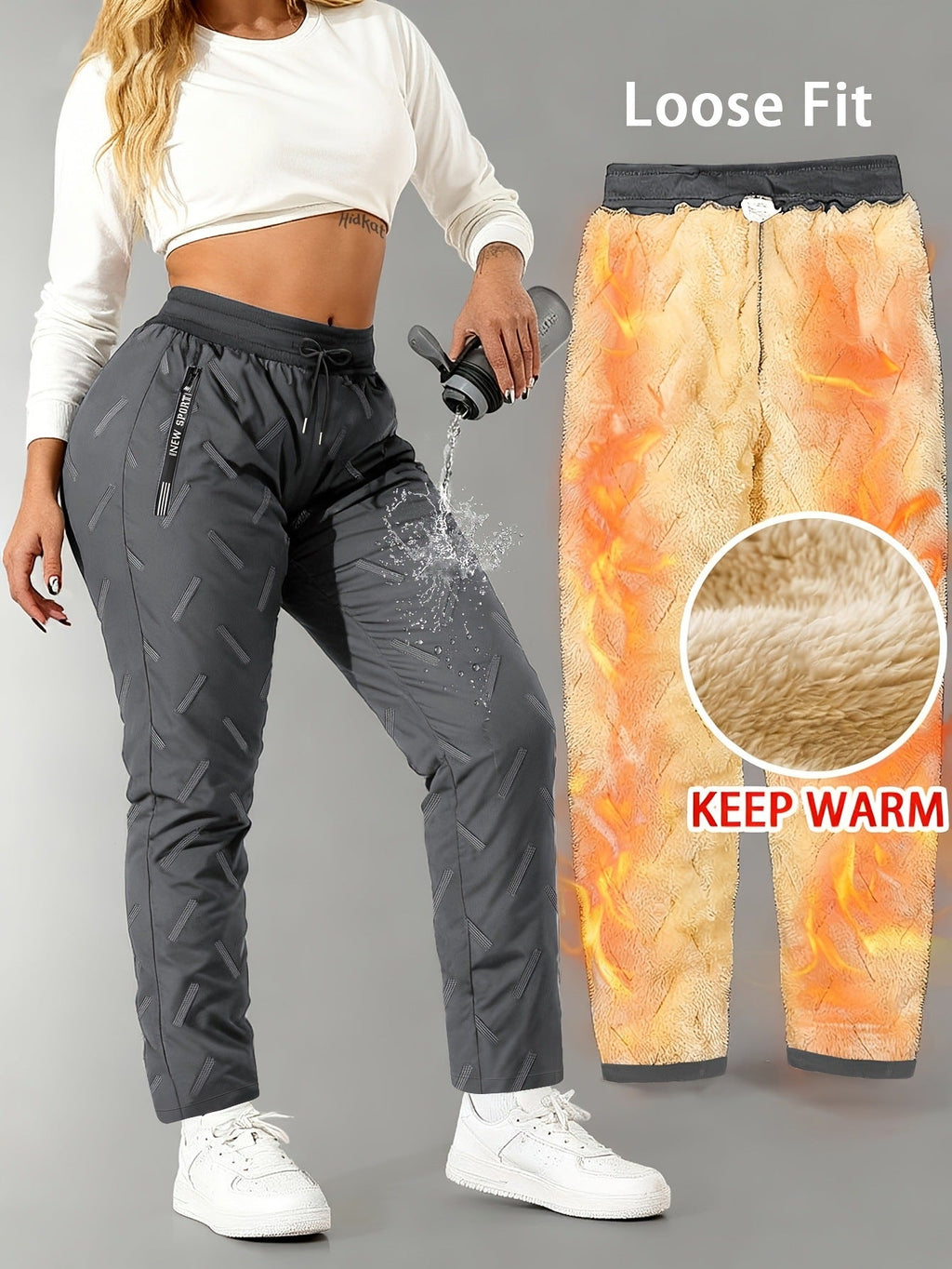 HiverConfort™ – Pantalon Thermique Déperlant Doublé Polaire