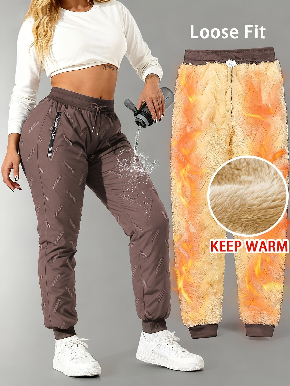 HiverConfort™ – Pantalon Thermique Déperlant Doublé Polaire