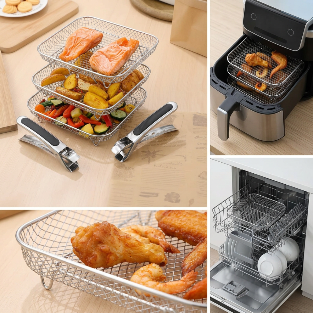 Dernier Jour -50% | AirNest™ Paniers Empilables pour Friteuse à Air