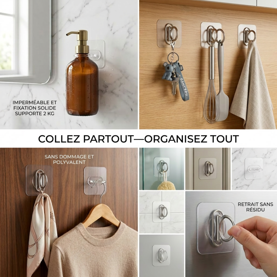 Dernier Jour -50% | FixHook™ Crochets Adhésifs Premium