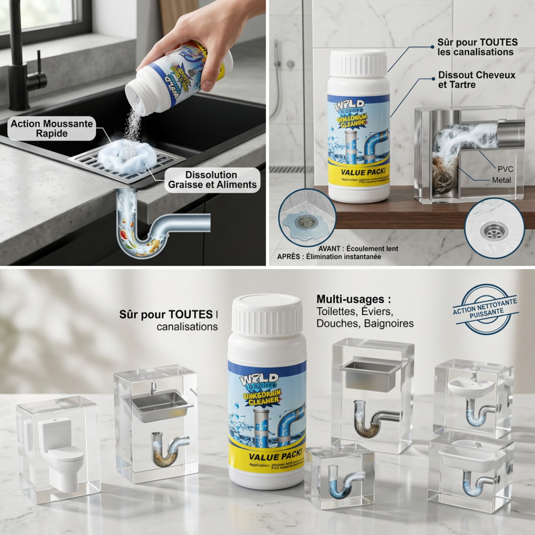 Dernier Jour -50% | FastFlush™ Nettoyant pour éviers et drains