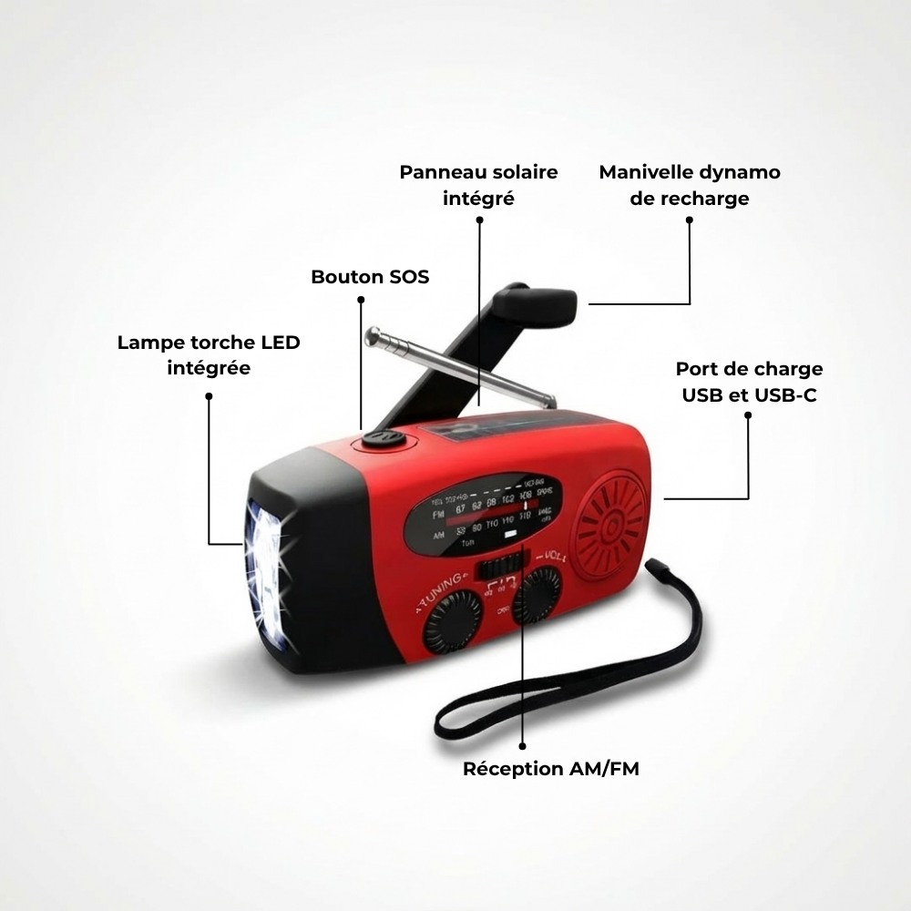 AlerteMax™ – Radio de Secours Multifonction