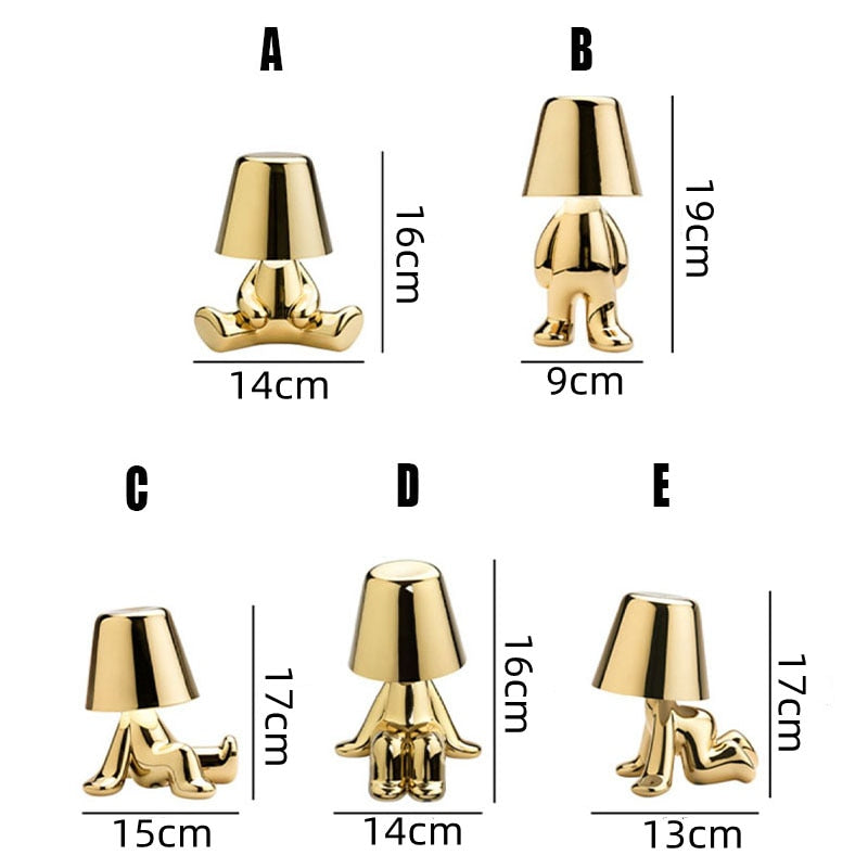 PenseurLume™ – Lampe de Table LED Sans Fil au Design Sculptural
