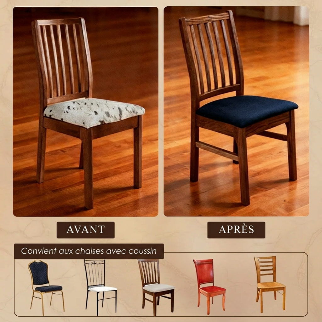 Dernier Jour -50% | FitNest™ Housses de chaise extensibles (lot de 4)