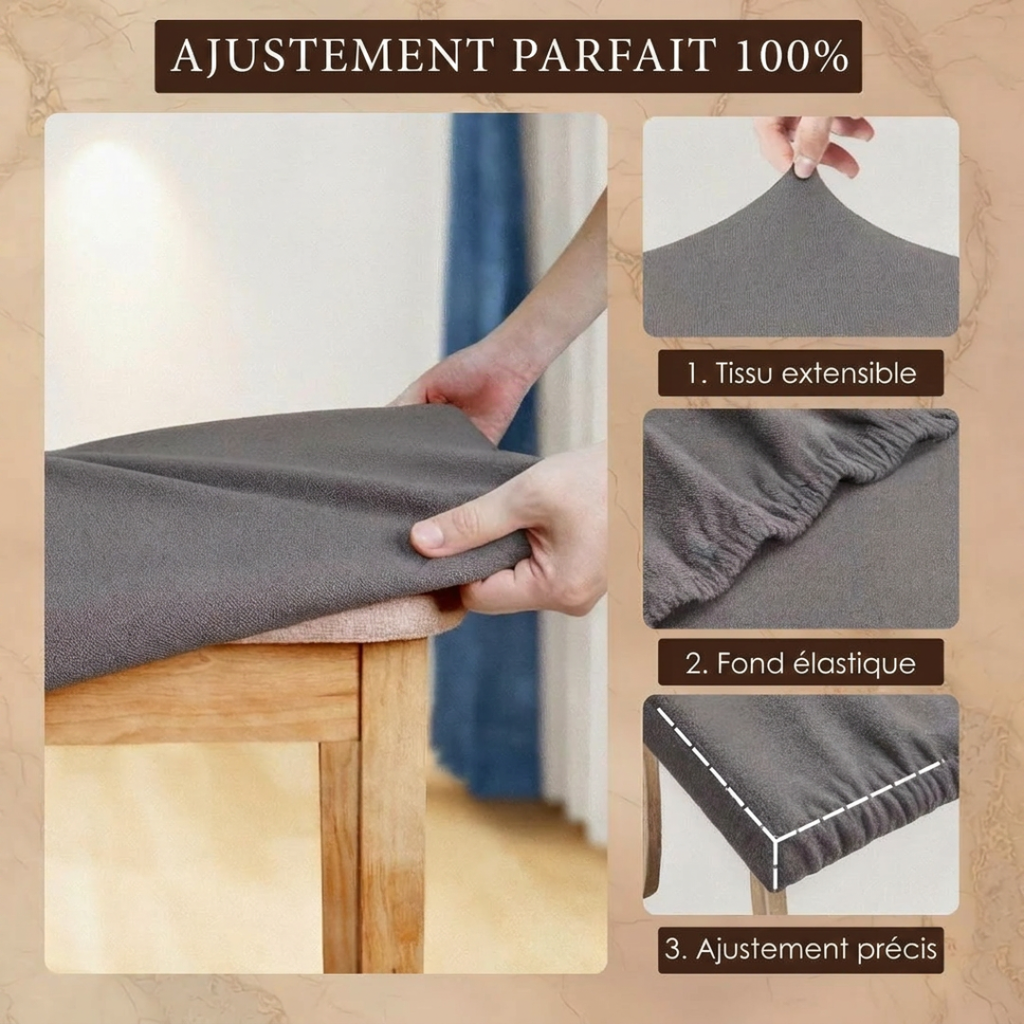 Dernier Jour -50% | FitNest™ Housses de chaise extensibles (lot de 4)