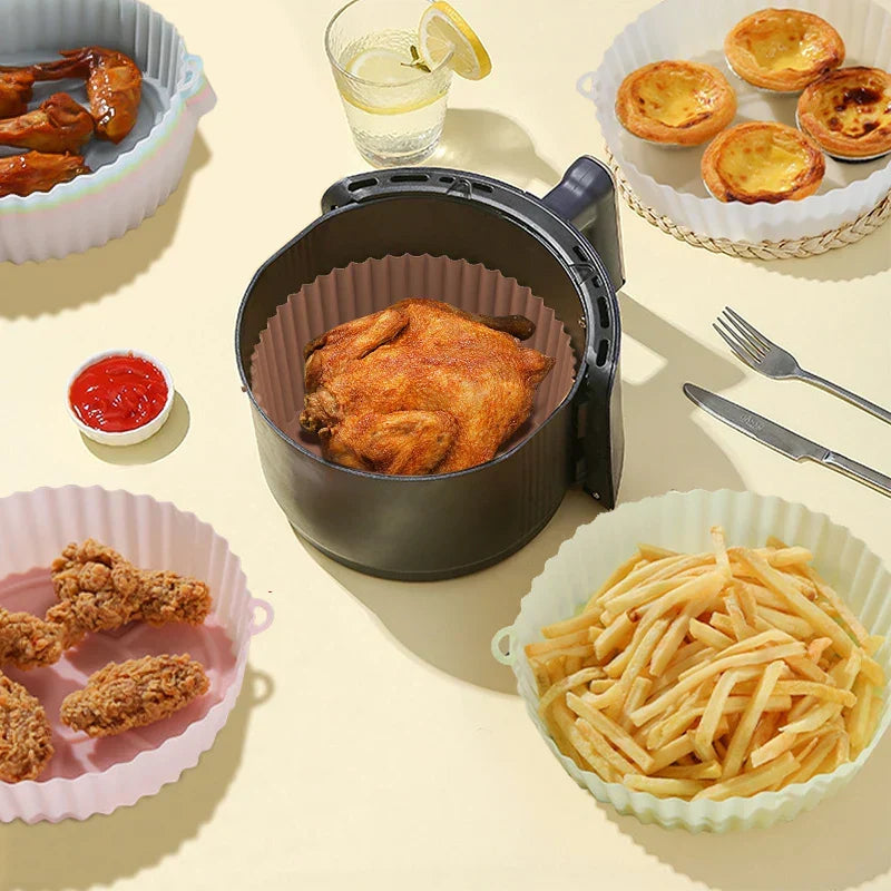 Dernier Jour -50% | CookFlex™ Plateaux Silicone pour Friteuse à Air