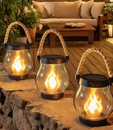 SoleilFlamme™ – Lampe Solaire Décorative Effet Flamme