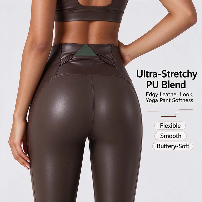 SilhouetteÉlégance™ – Legging Sculptant en Similicuir à Taille Haute