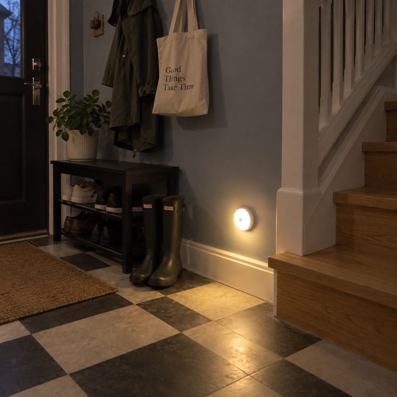 LumiRonde™ – Lampes LED Sans Fil avec Détecteur de Mouvement (Lot de 2)