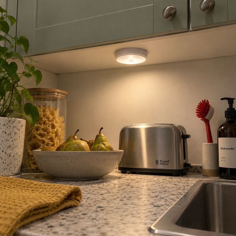 LumiRonde™ – Lampes LED Sans Fil avec Détecteur de Mouvement (Lot de 2)