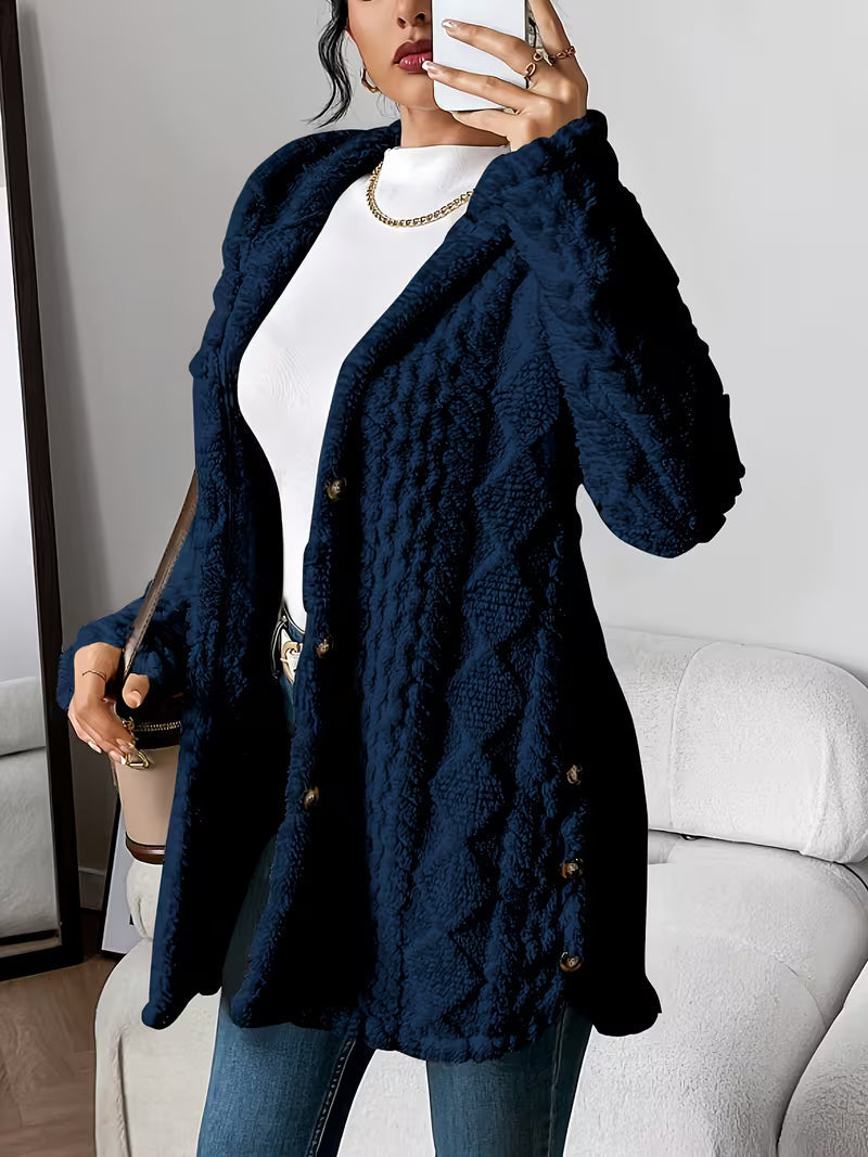 ChaleurÉlégance™ – Manteau Femme Chaud à Boutons