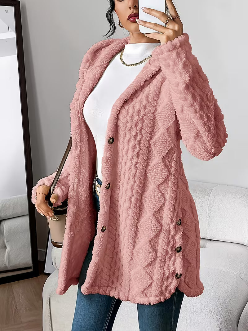 ChaleurÉlégance™ – Manteau Femme Chaud à Boutons