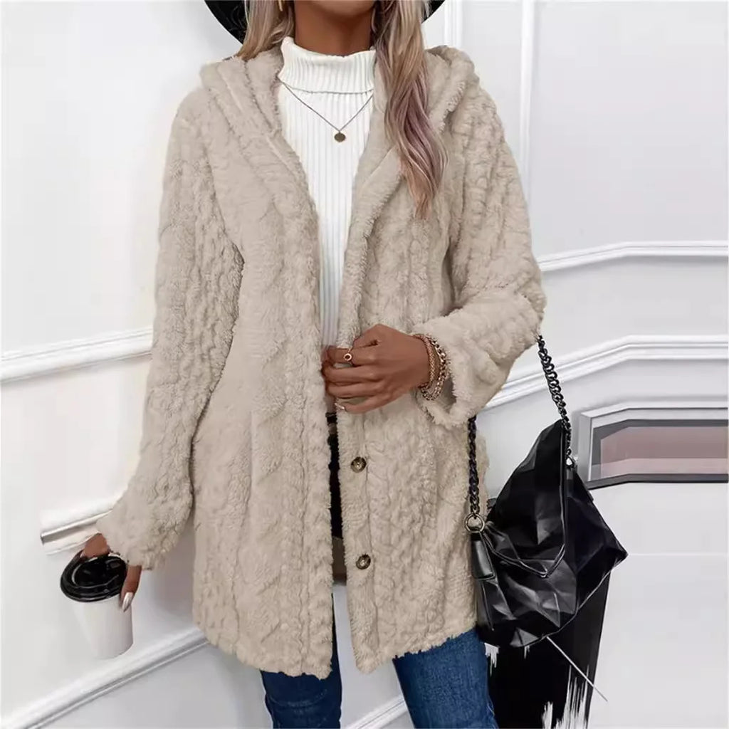 ChaleurÉlégance™ – Manteau Femme Chaud à Boutons