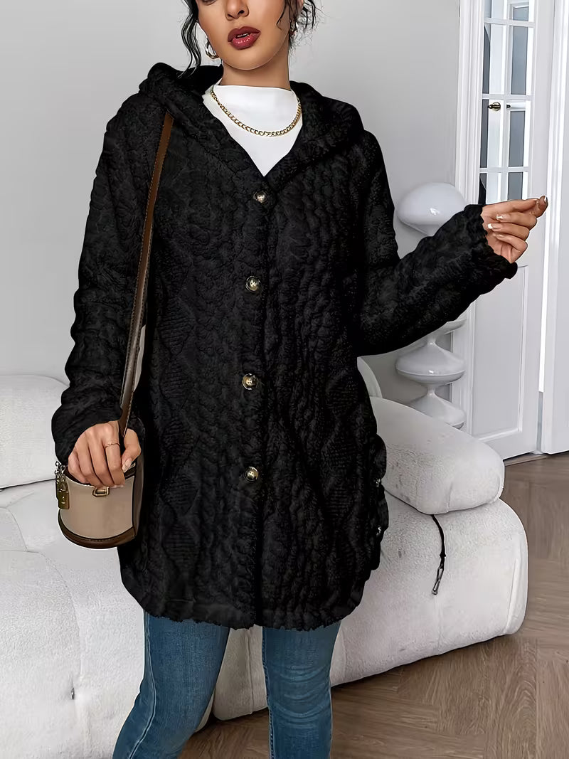 ChaleurÉlégance™ – Manteau Femme Chaud à Boutons