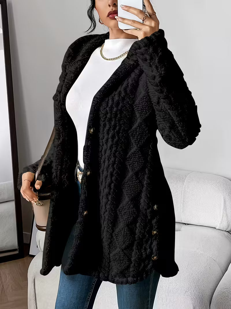 ChaleurÉlégance™ – Manteau Femme Chaud à Boutons