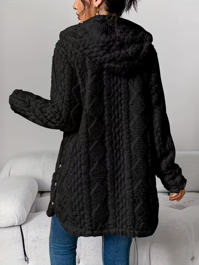 ChaleurÉlégance™ – Manteau Femme Chaud à Boutons